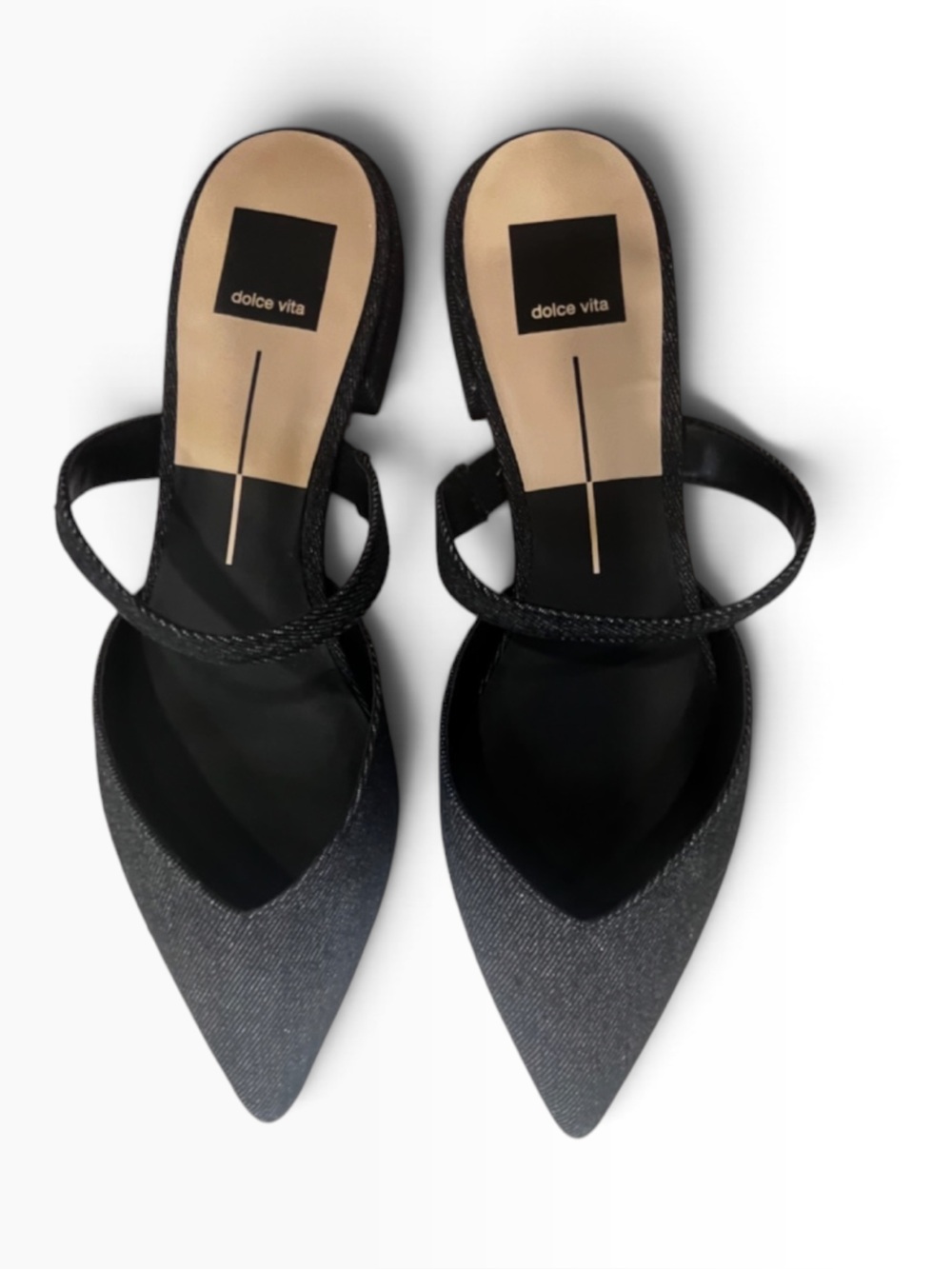 NIB Dolce Vita Kanika Low Carbon Denim Pointed Toe Flats Size 8.5
